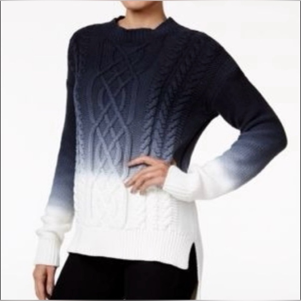 Calvin Klein ombré cable knit sweater, size small